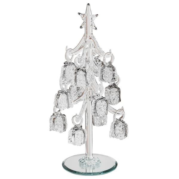 Clear Glass Tree with Presents