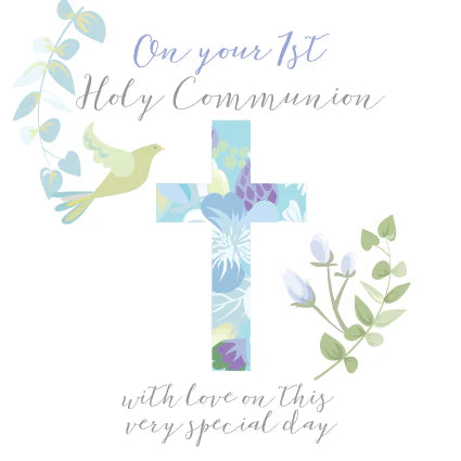 On Your 1st Communion Blue Card