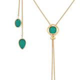 Drops Petal Necklace - Green