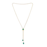 Drops Petal Necklace - Green