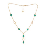 Zinnia Drops Necklace - Green