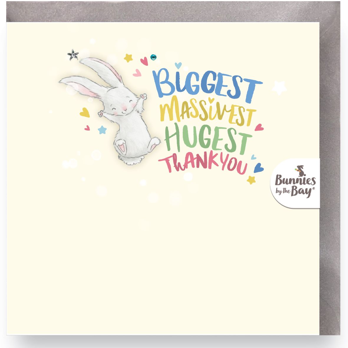 Biggest Massive Hugest Thank You Card - Bunny