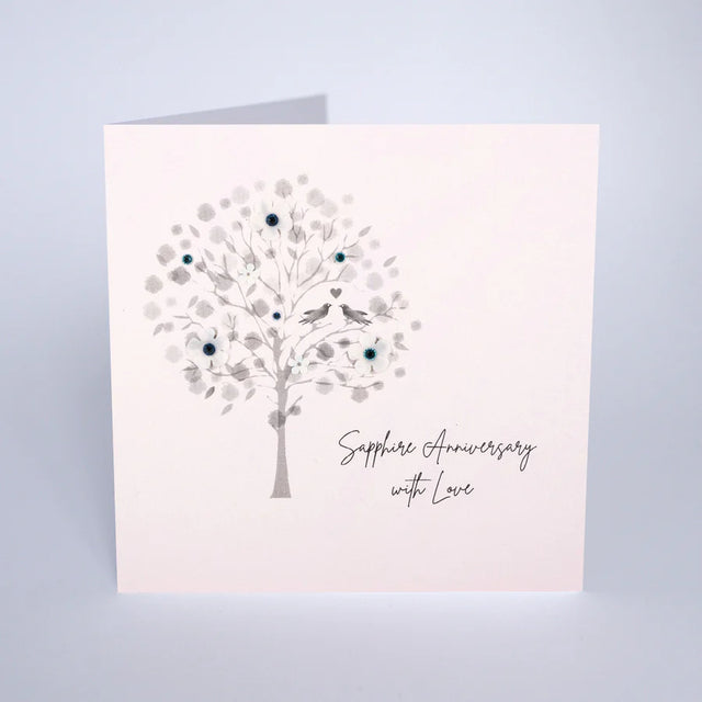 Sapphire Anniversary Card - Tree
