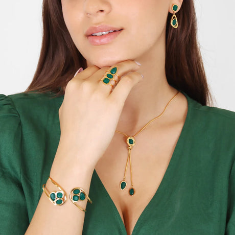 Glade Drops Earrings - Green
