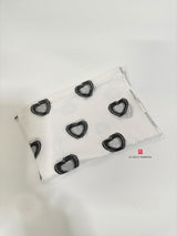 Lurex Metallic Heart Scarf - Winter White