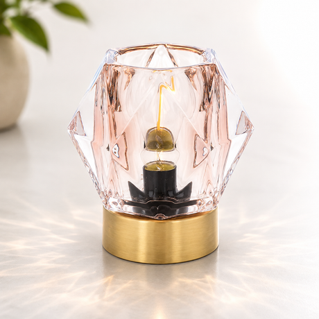 Luxe LED Lamp Diamond Cut Pink