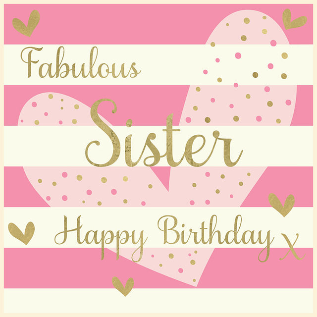 Fabulous Sister Birthday Card