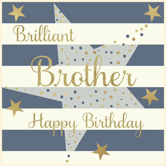 Brilliant Brother Birthday Card