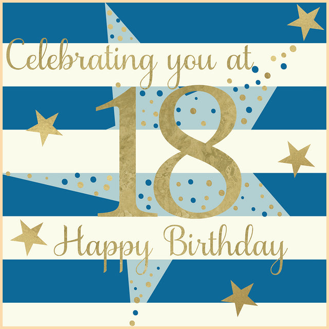 Celebrating you at 18 Birthday Card