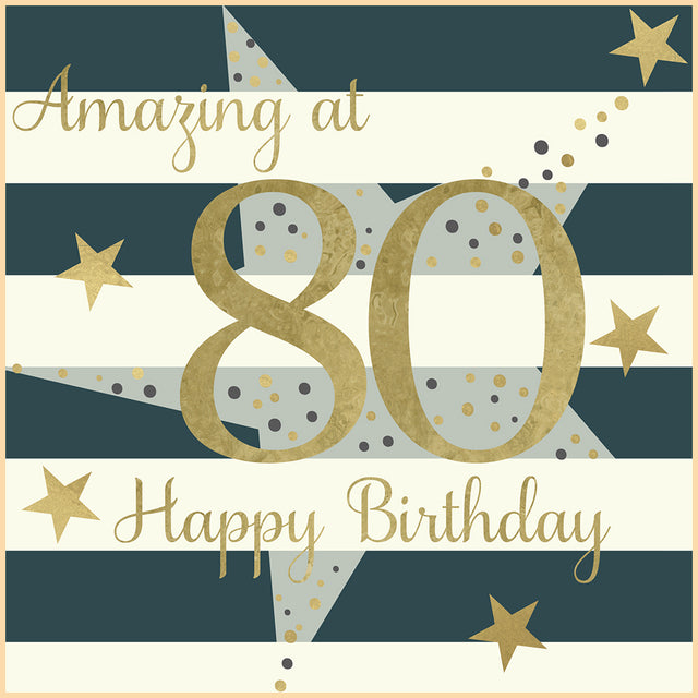 Amazing at 80 Birthday Card