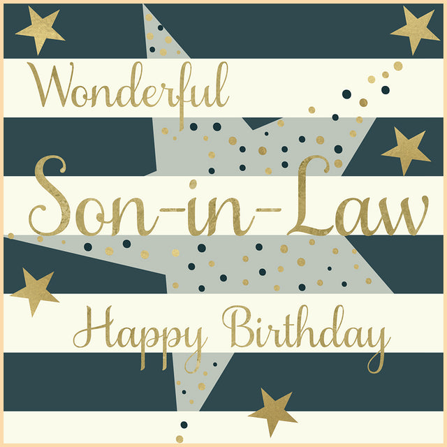 Wonderful Son-In-Law Birthday Card