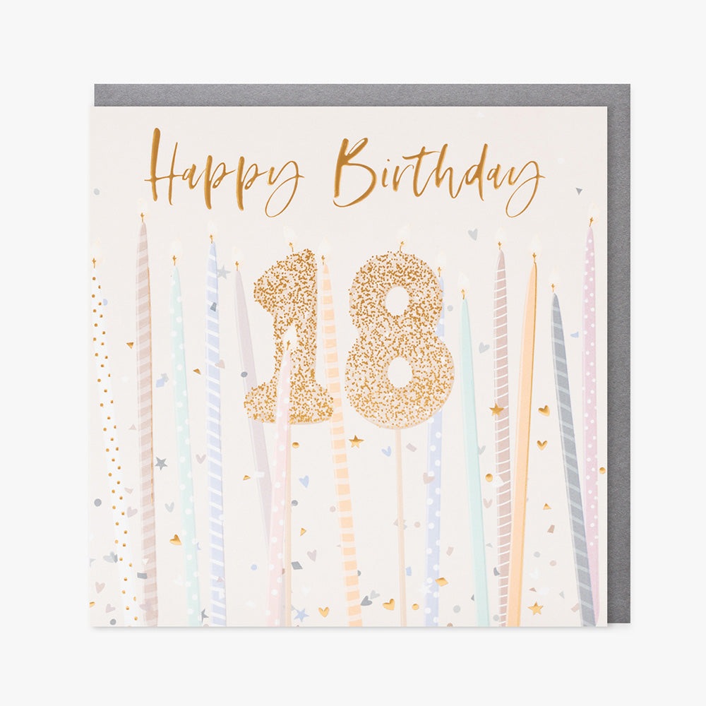 18th Birthday Card - Candles