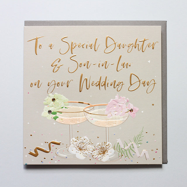 Daughter & Son-in-Law Wedding Card - Cocktails