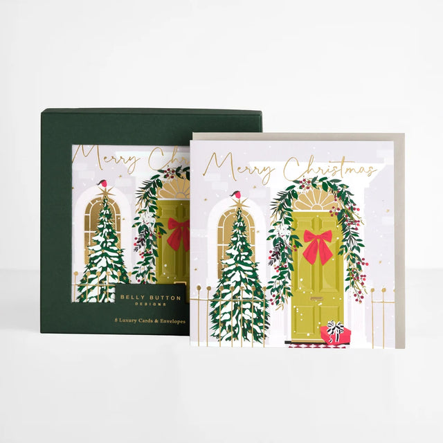 Tree & Door Luxury Boxed Christmas Cards