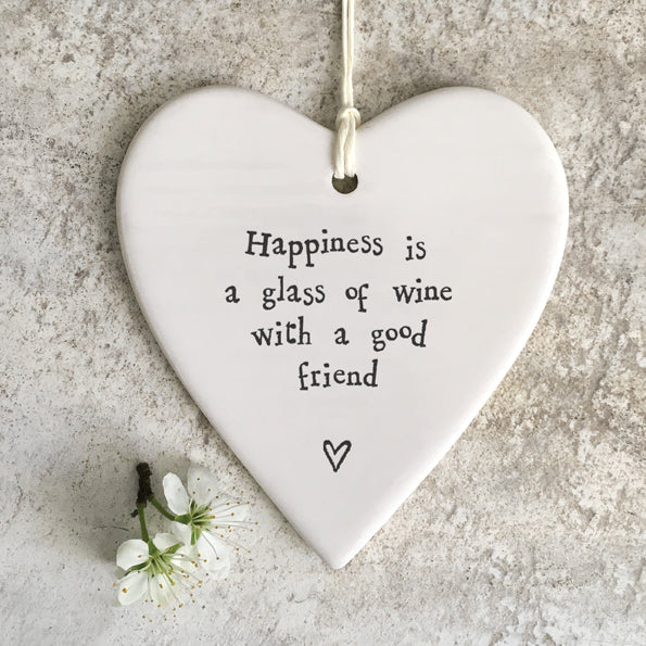 East of India Heart - Happiness is a Glass of Wine