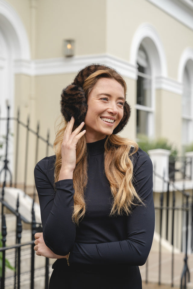 Faux Fur Ear Muff - Leopard