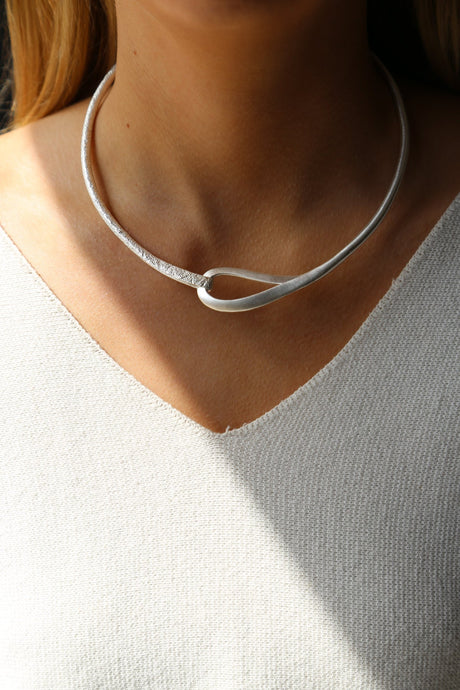 Tutti Echo Collar Necklace - Silver