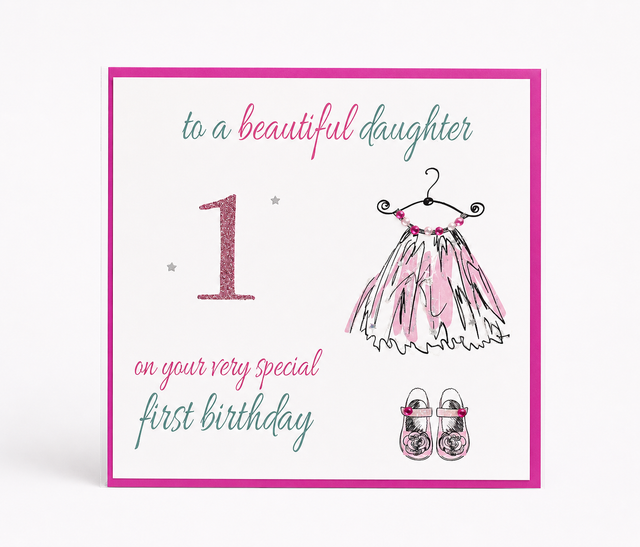Daughter 1st Birthday Card