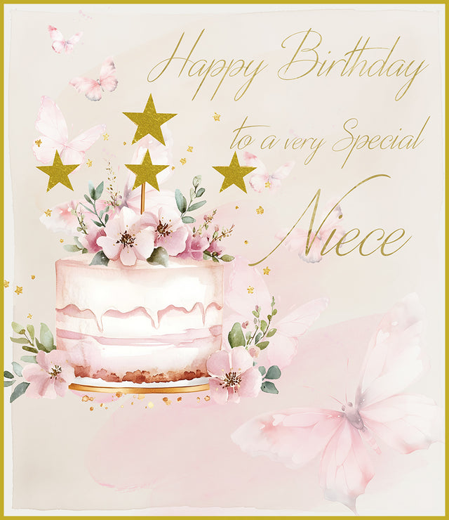 Happy Birthday Special Niece Card - Cake