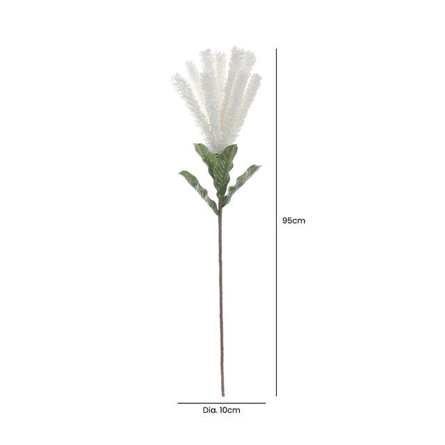 Spike Style Foam White Flower 95cm