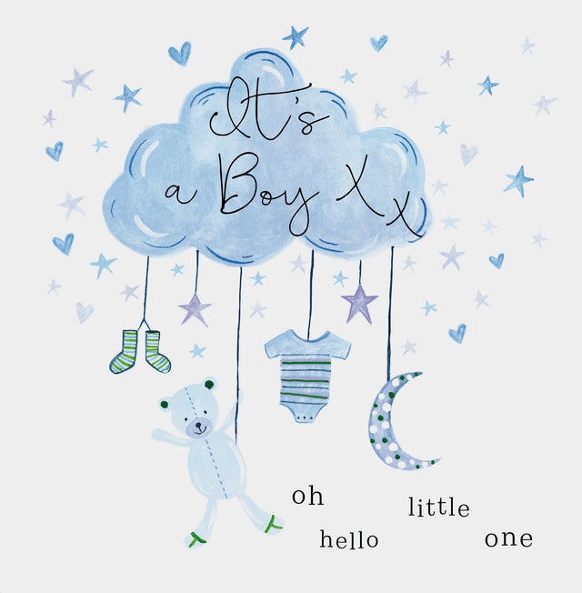 It's A Boy, New Baby Card