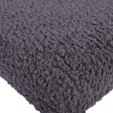 Charcoal Grey Boucle Bench with Gold Legs