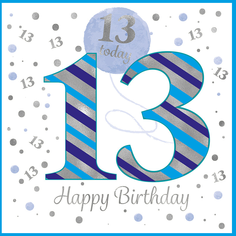 Rush Designs Boy 13th Birthday Card