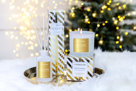 Stoneglow Seasonal - Festive Wishes - Orange, Cinnamon & Clove Reed Diffuser 100ml