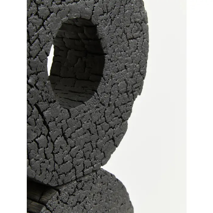 Fidel Charred Black Candle Holder - Large