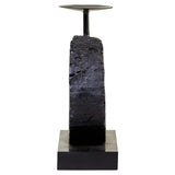 Fidel Charred Black Candle Holder - Small