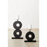 Fidel Charred Black Candle Holder - Small