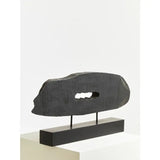 Fidel Black Rustic Horizontal Wood Slice Sculpture