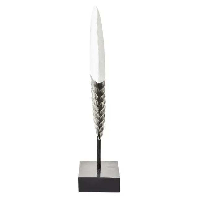 Black & White Rustic Circular Sculpture
