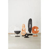 Fidel Black & White Rustic Circular Sculpture