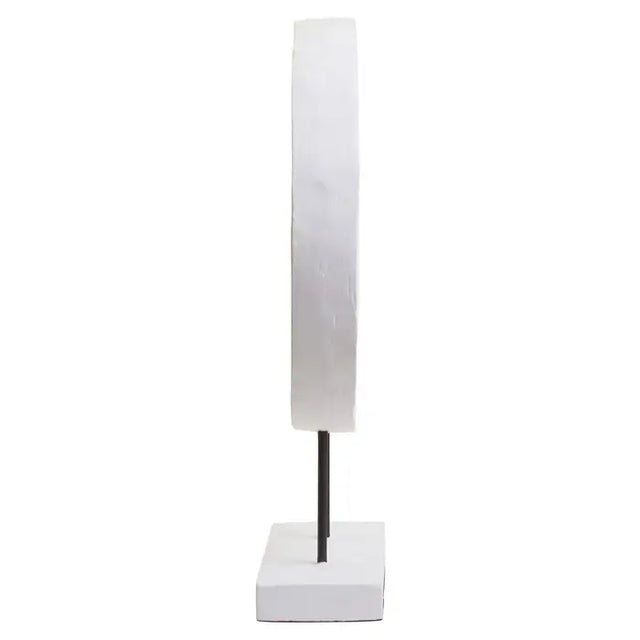 Fidel Rustic White Circular Sculpture - Large