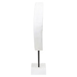 Fidel Rustic White Circular Sculpture - Small