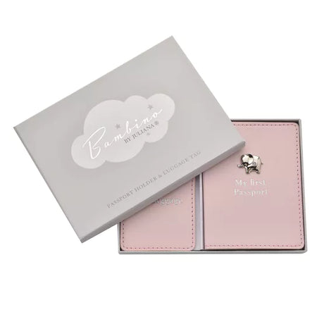 My First Passport Holder and Luggage Tag - Pink