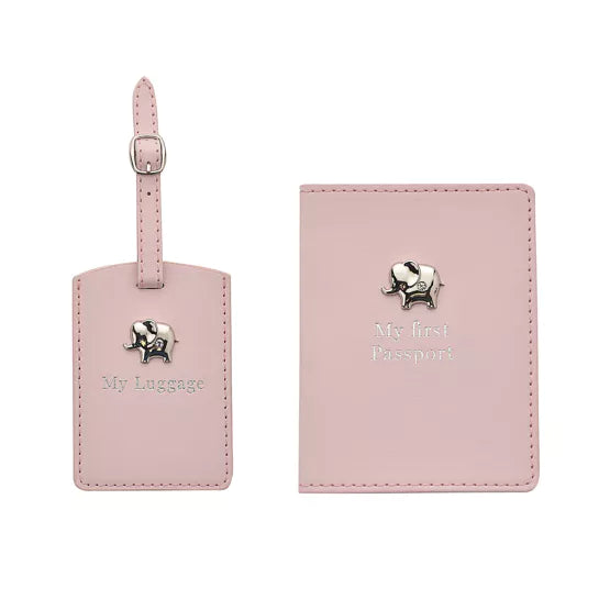 My First Passport Holder and Luggage Tag - Pink