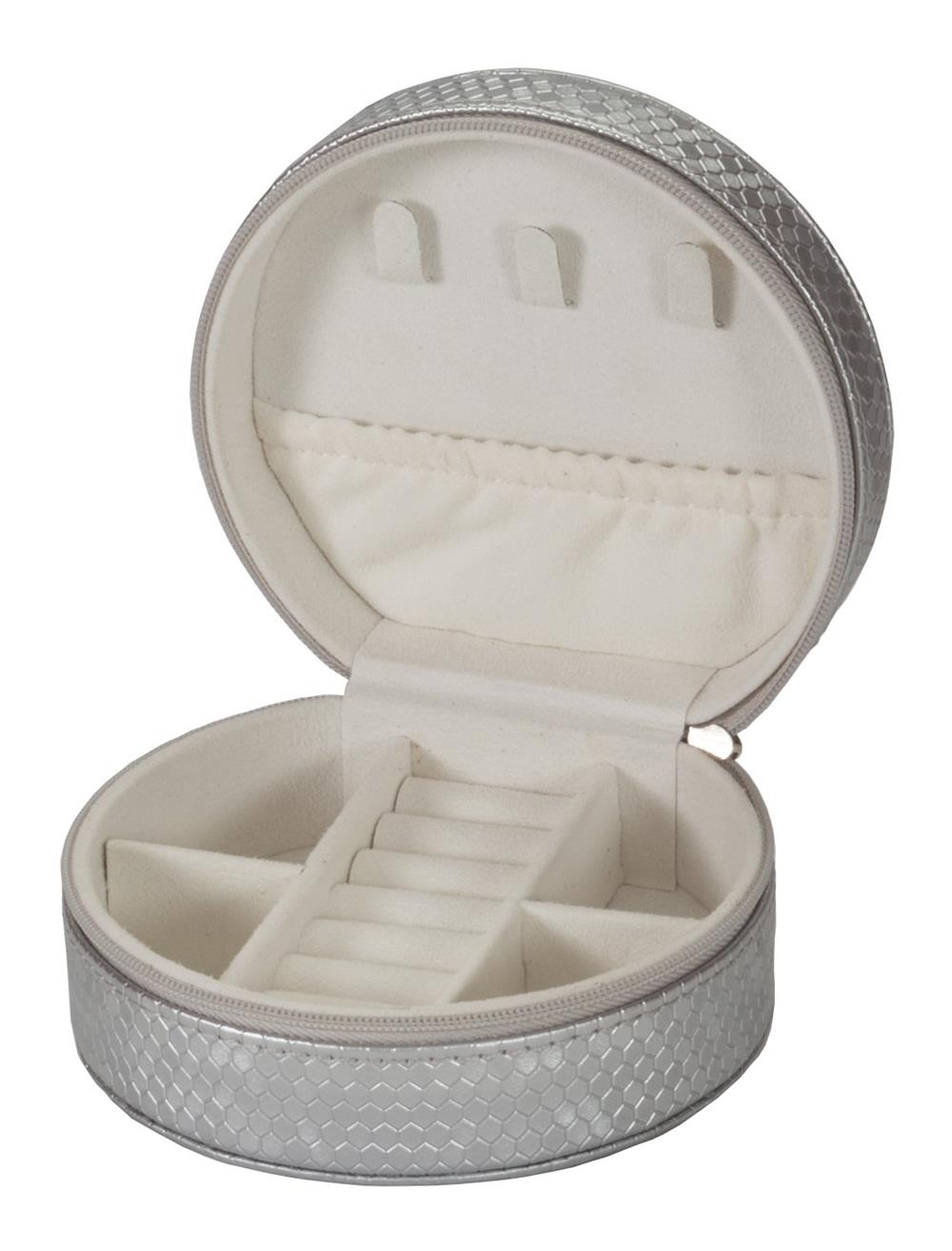 Florence Silver Honeycomb Jewellery Box - Small