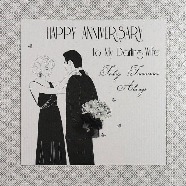 Happy Anniversary Darling Wife Large Card
