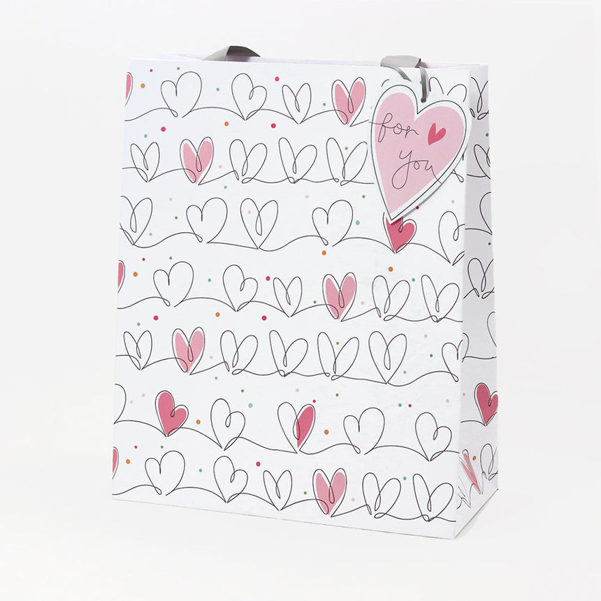 Belly Button Giftware Hearts Gift Bag Large