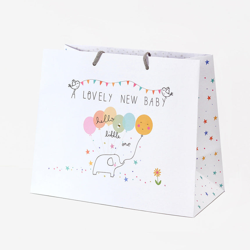 Belly Button Giftware New Baby Rainbow Balloon Gift Bag Me