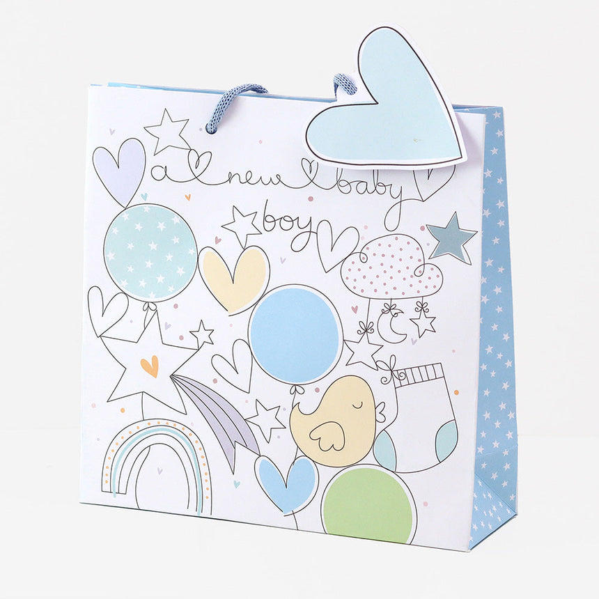 Belly Button Giftware Baby Boy Objects Gift Bag Medium