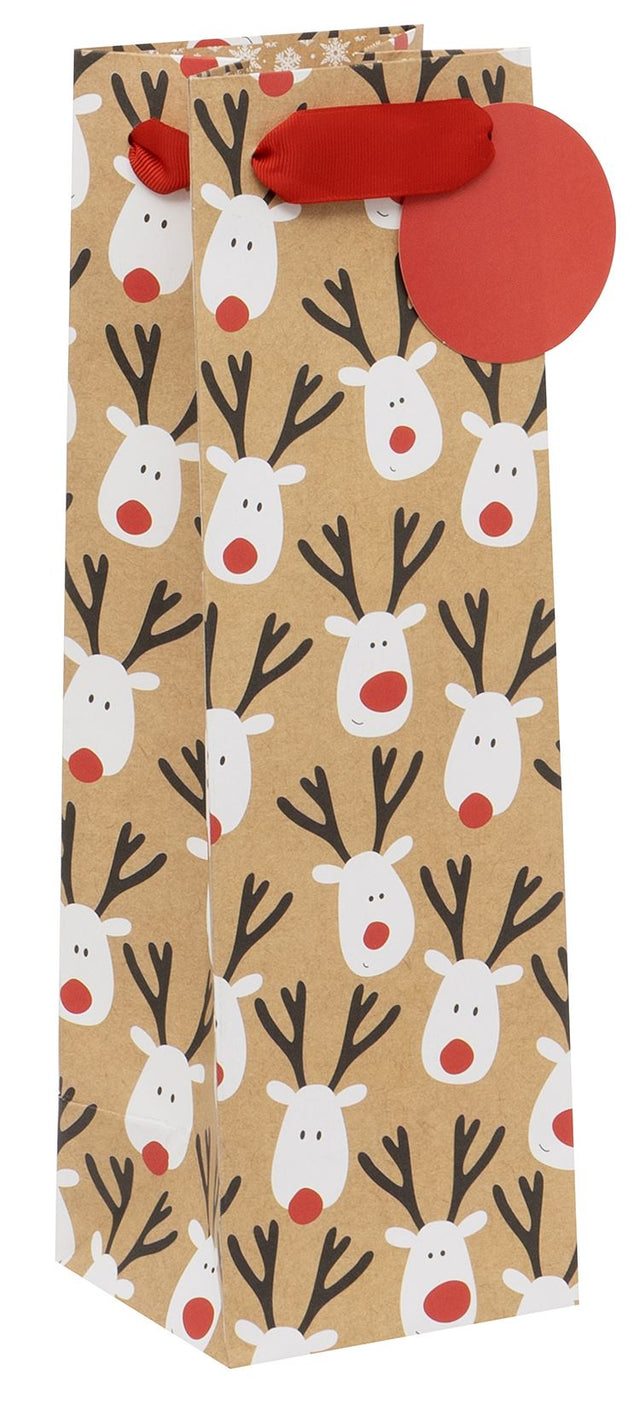 Reindeer Selfie Bottle Bag