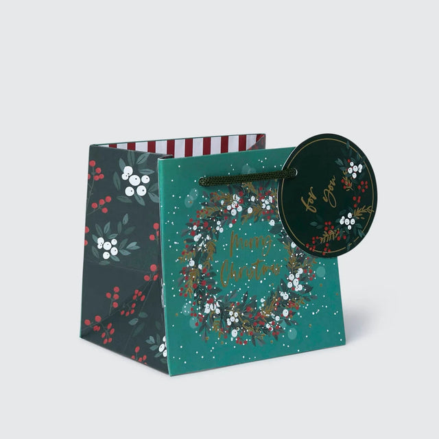 Gift Bag Green Wreath - Mug