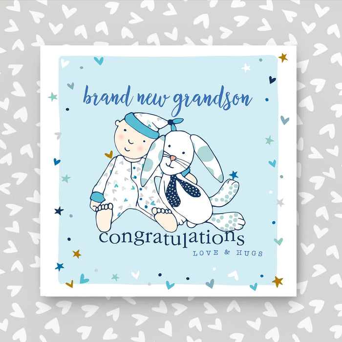 Brand New Grandson Card – Scarlet Ribbons