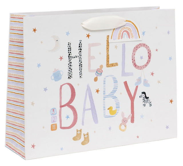 Hello Baby Pink Gift Bag - Large
