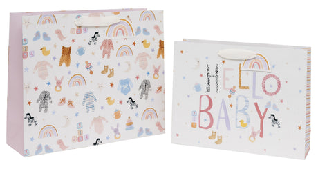 Hello Baby Pink Gift Bag - Large