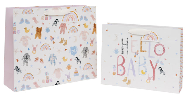 Hello Baby Pink Gift Bag - Large