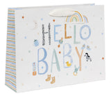 Hello Baby Blue Gift Bag - Large
